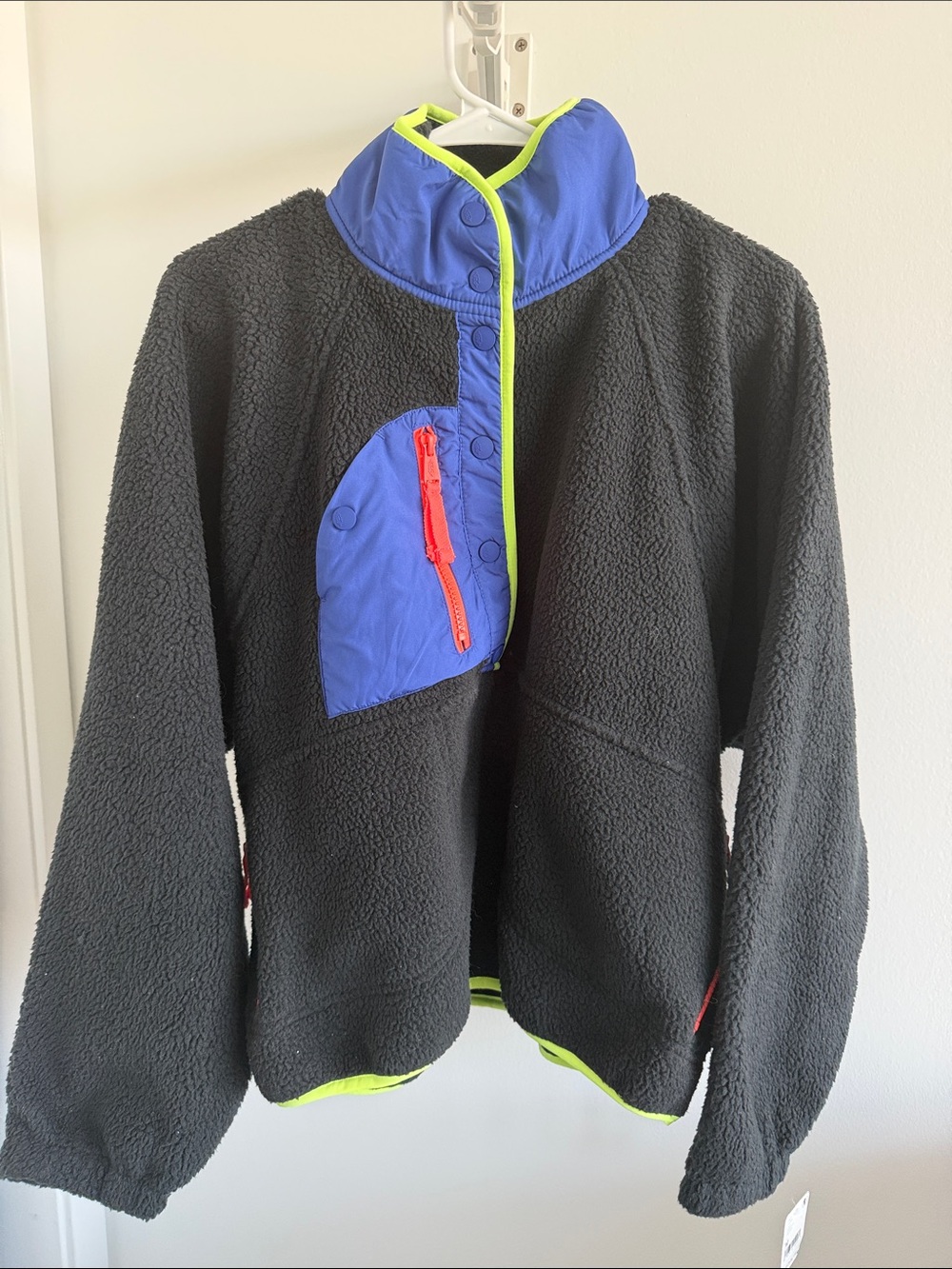 Free People FP Movement hit the slopes fleece pullover black BNWT